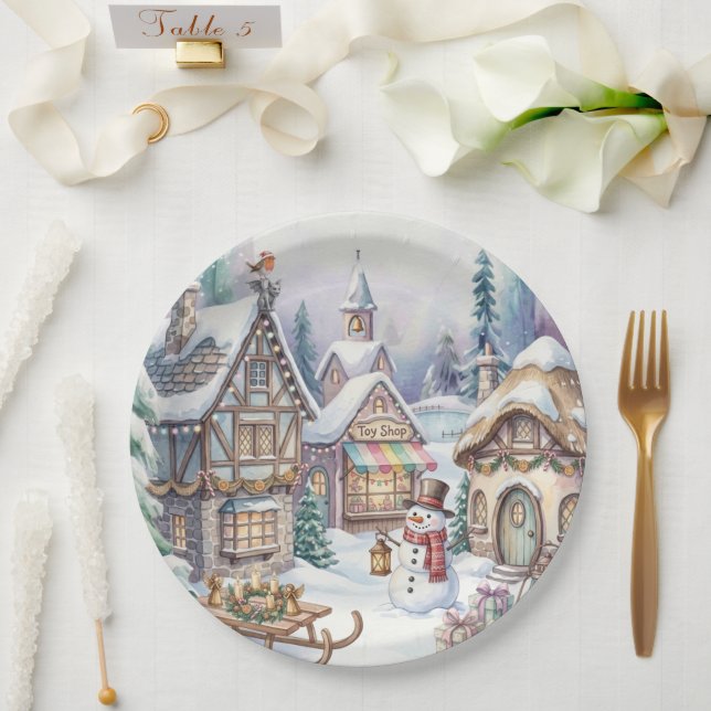 Magical Winter World Paper Plate (Wedding)