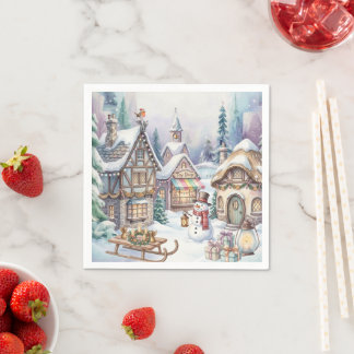 Magical Winter World Paper Plate Napkin