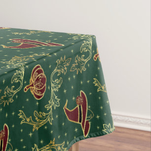 Magical Witch and Pumpkin Halloween Tablecloth