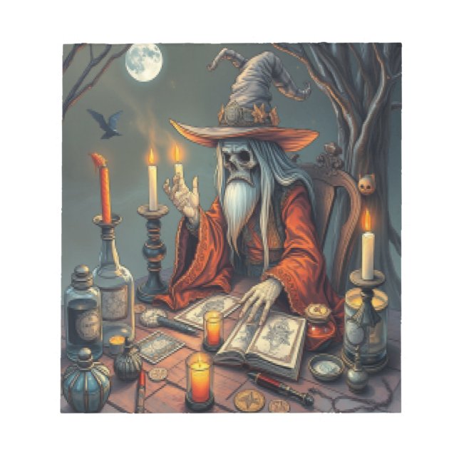 Magical witch man  notepad (Front)