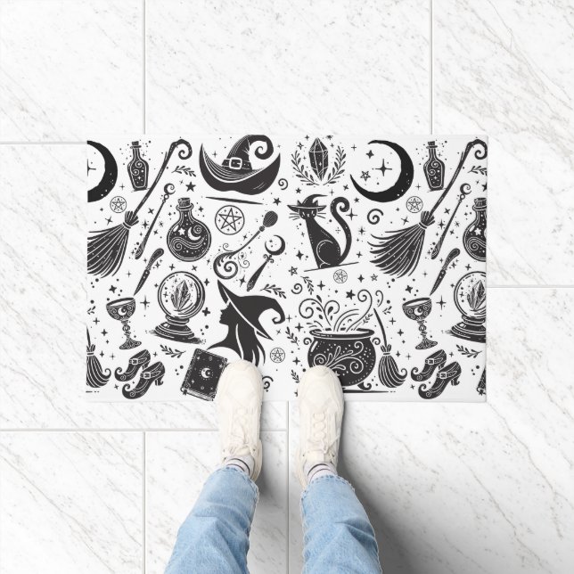 Magical Witch Whimsical Wiccan Pagan Doormat (Indoor)