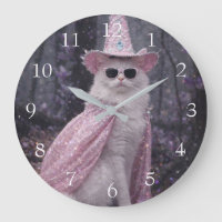 Magical Wizard Cat in Sparkly Pink Cape and Hat