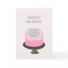 Magical Wizard Pink Birthdae Birthday Cake Card