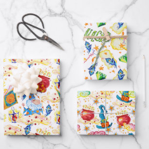 Magical Wizard Wrapping Paper Set of 3