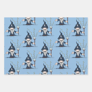 Magical Wizard Wrapping Paper Sheet