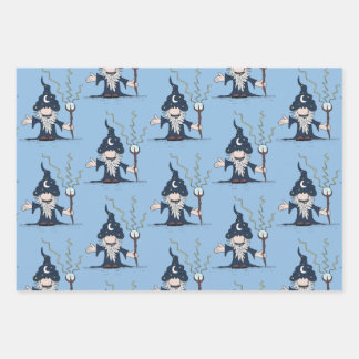 Magical Wizard Wrapping Paper Sheet