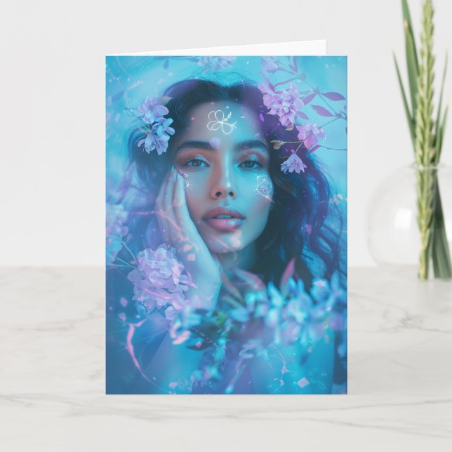 *~* Magical Woman SC4 Esoteric Cheek Blank Thank You Card (Front)