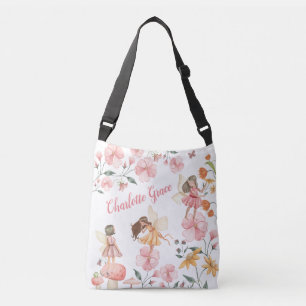 Magical Woodland Fairy & Whimsical Spring Flowers Crossbody Bag