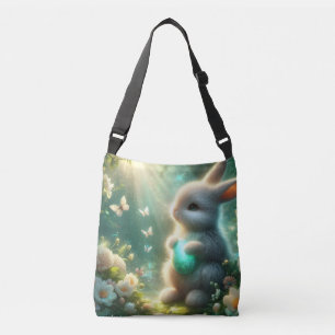 Magical Woodland Forest Bunny Egg Crossbody Bag