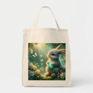 Magical Woodland Forest Bunny Egg Tote Bag