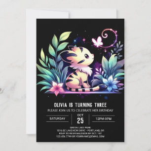 Magical Woodland Tiger Birthday Invitation