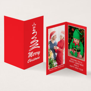 Magical Xmas Tree, Family Photo Christmas Card