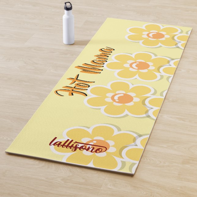 Magical yellow background name Personalized  Yoga Mat (In Situ)