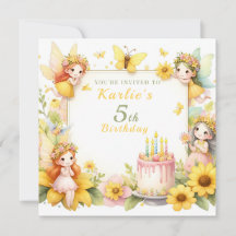 Magical yellow Fairy garden - Birthday