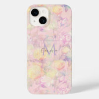 Magical Yellow White Roses Floral Pink Design