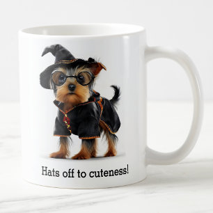 Magical Yorkie in Wizard Attire Coffee Mug