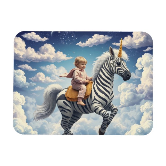 Magical Zebra Unicorn Magnet (Horizontal)