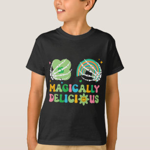 Magically Delicious Patricks Day Skeleton Hands Lu T-Shirt