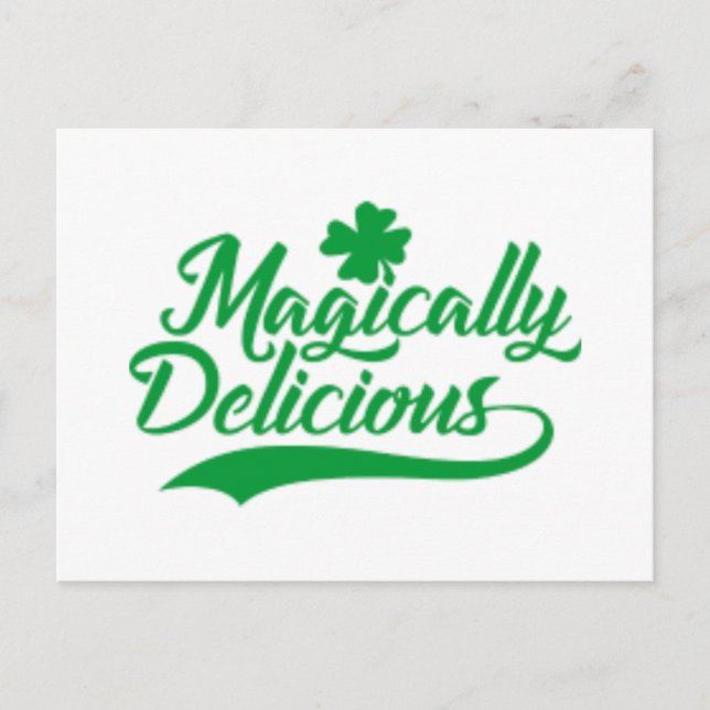 Magically Delicious St. Patrick's Day Postcard (Front)