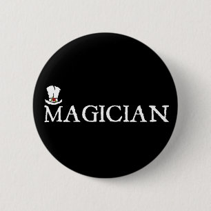 Magician and Hat 2 Inch Round Button