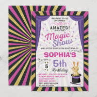 Magician Birthday Invitation Magic Show Party