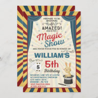 Magician Birthday Invitation Magic Show Party