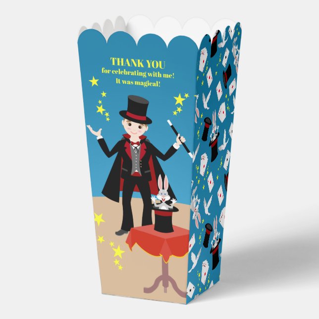 Magician Boy Show Birthday Party Favor Box (Front)