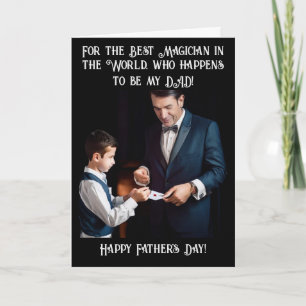 Magician Dad and Son (1) - Father's Day Holiday Card