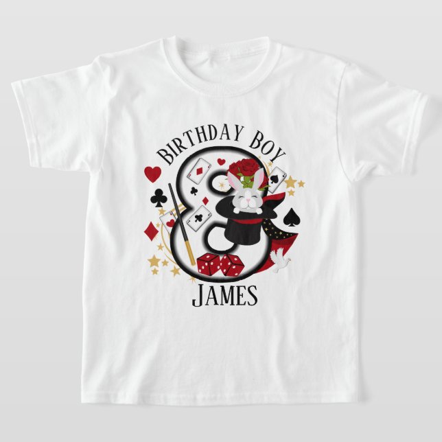 Magician Eight Birthday Shirt Magic birthday (Laydown)