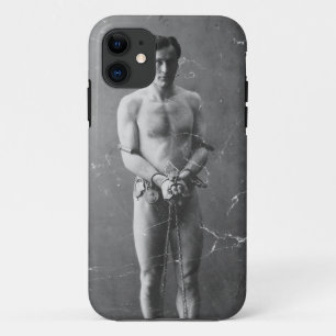 Magician Harry Houdini Standing In Chains iPhone 11 Case