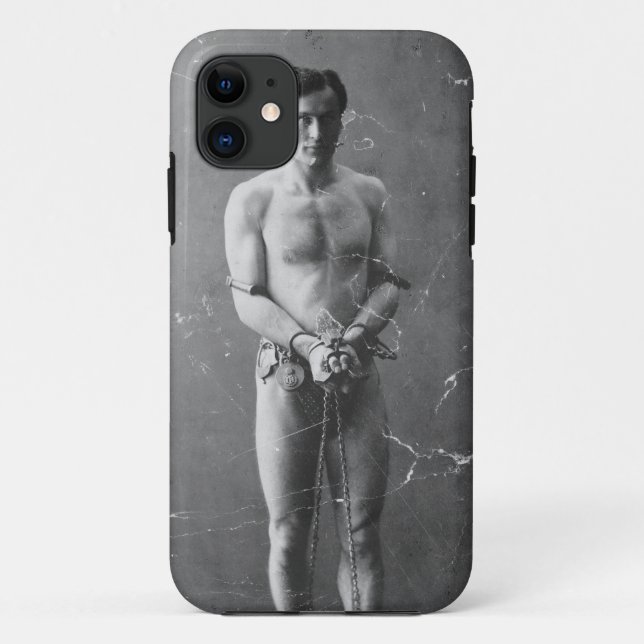 Magician Harry Houdini Standing In Chains Case-Mate iPhone Case (Back)