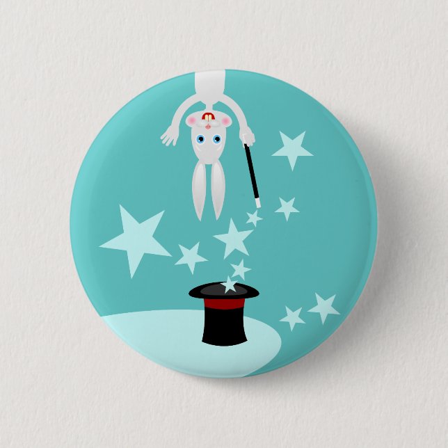 Magician kid birthday party 2 inch round button (Front)