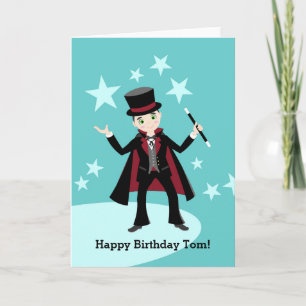 Magician Kid Birthday Party Card