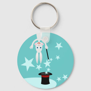Magician kid birthday party keychain