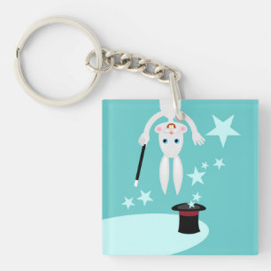 Magician kid birthday party keychain