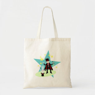 Magician kid birthday party tote bag
