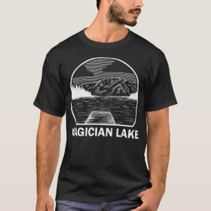MAGICIAN LAKE MICHIGAN Funny Fishing Camping Summe T-Shirt