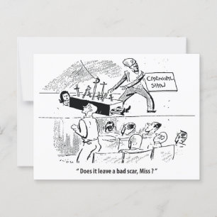 Magician on the Scene, Humour, Vintage Postcard