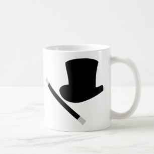 magician top hat and magic wand coffee mug