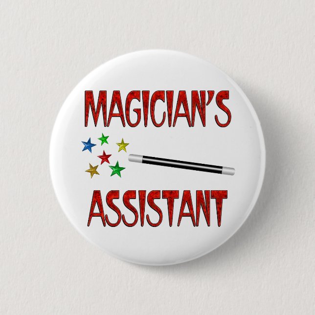 Magicians Assistant 2 Inch Round Button (Front)