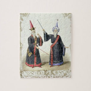 Magicians at the Carnival in Berlin, 1836 (colour Jigsaw Puzzle