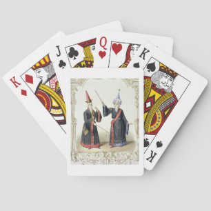 Magicians at the Carnival in Berlin, 1836 (colour Playing Cards