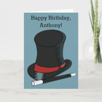 Magicians Hat and Magic Wand Personalized
