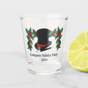 Magicians Hat and Magic Wand with Holly Shot Glass