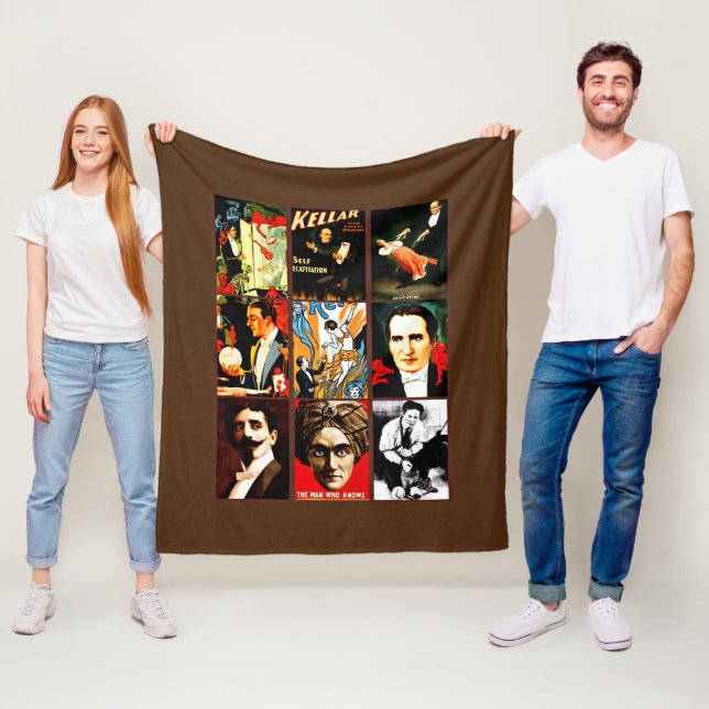 magicians illusionists psychics side show freaks fleece blanket (In Situ)