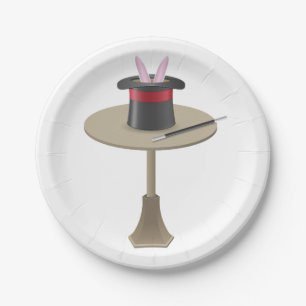 Magicians Rabbit In A Hat Paper Plate