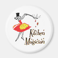 Magicien de cuisine Cuisine rétro Magnet d'art