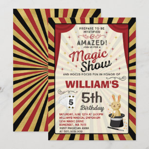 Magicien Invitation Anniversaire Magique Show Part
