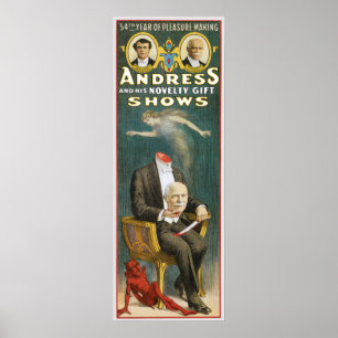 Magicien vintage, affiche d'Andress