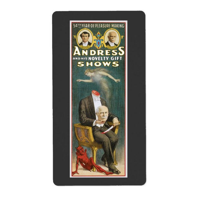 Magicien vintage, Poster Andress (Devant)